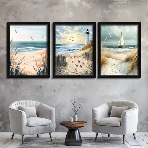 Set coastal beach wall - beach,