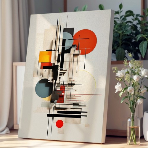 Bauhaus conceptual art canvas - bauhaus,