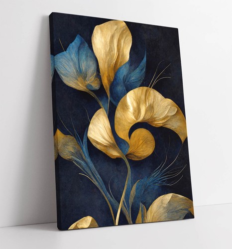Gold and blue leaves plant - blue,