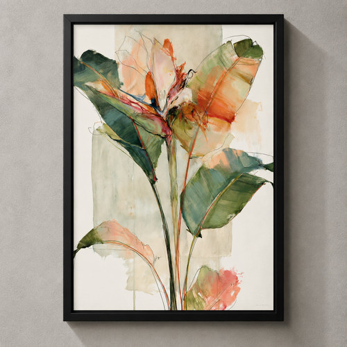 Tropical botanical wall art - tropical,