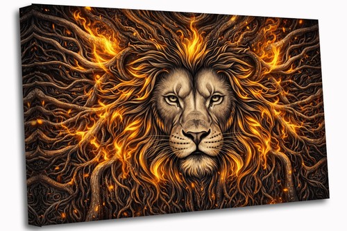 Fiery lion powerful - ,