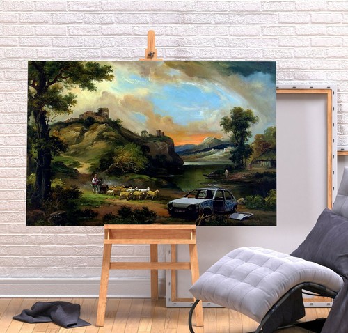 Banksy vintage painting - vintage,