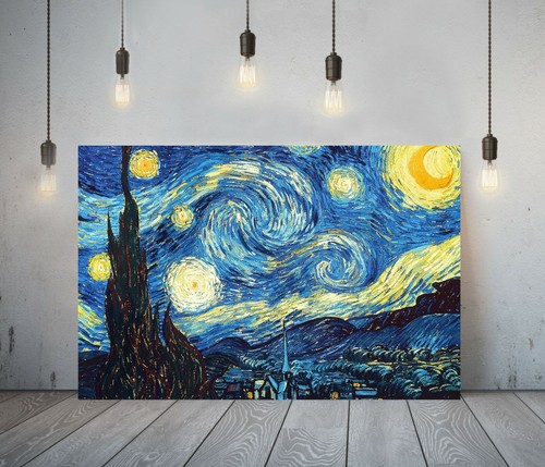 Van gogh starry - van, -framed