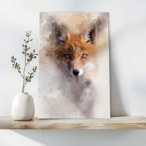 Fox art canvas print - canvas,