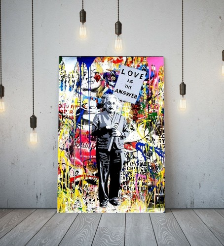 Banksy einstein love answer - banksy,