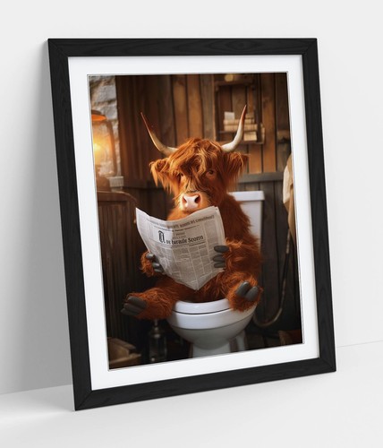 Highland cow toilet funny - highland, on