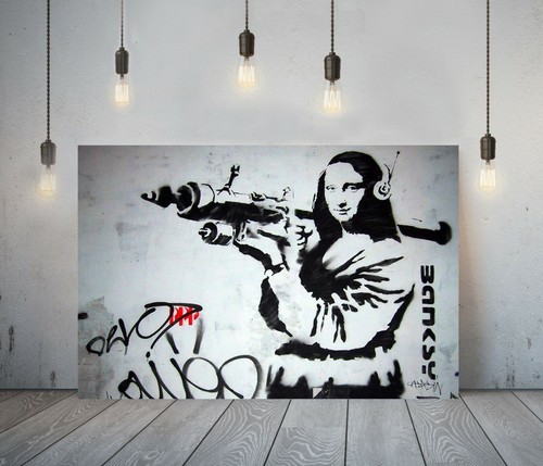 Banksy mona lisa bazooka deep - lisa, -deep