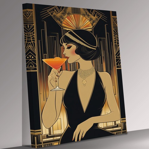 Art deco ladies night out - art,