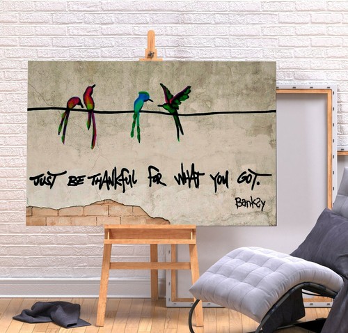Banksy just thankful - banksy, deep