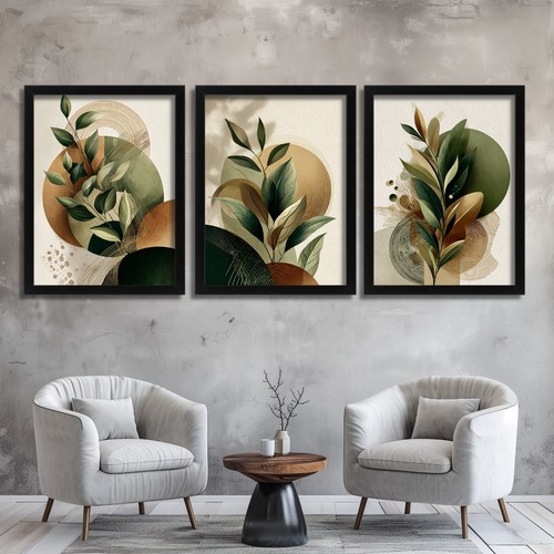 Green gold botanical wall - &,