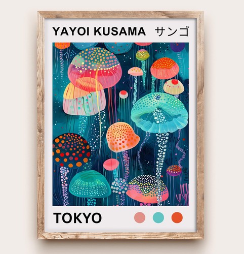 Yayoi kusama jellyfish poster - yayoi,