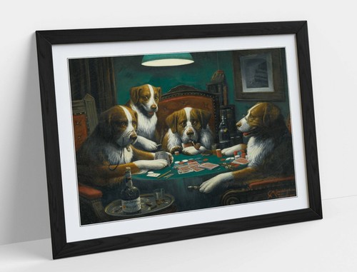 Coolidge dogs playing - dogs, cards