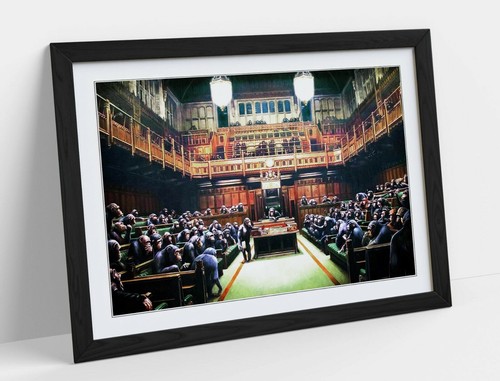 Banksy monkey parliament art - monkey,