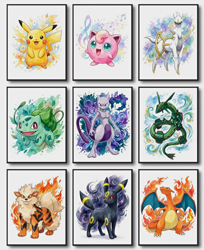 Pokémon character art prints - art,