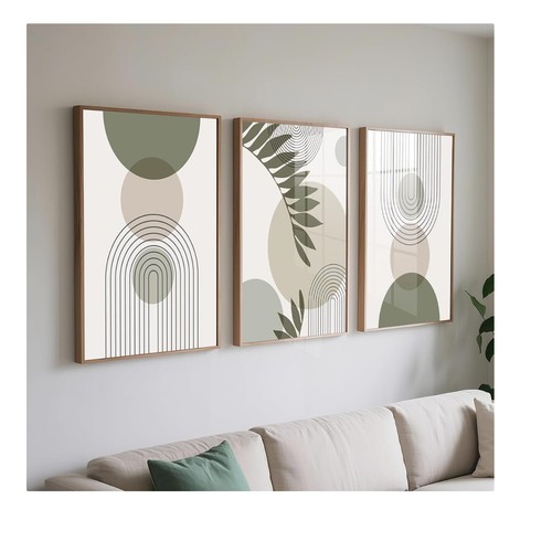 Sage green wall art set - art, 3