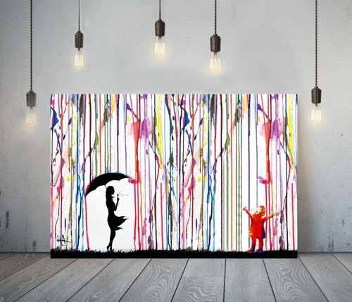 Banksy coloured rain girl - banksy,