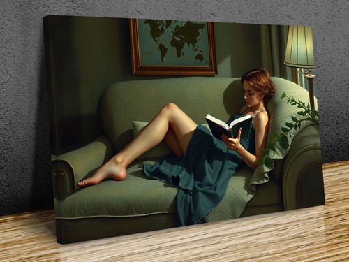 Lady reading book edward - lady, a
