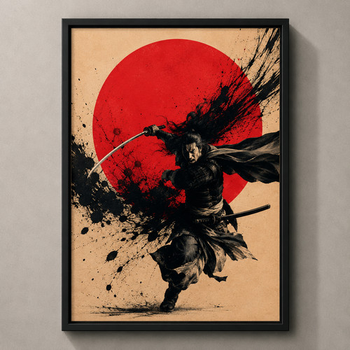 Japanese samurai wall art - japanese,
