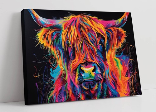 Multicolour highland cow - multicolour,