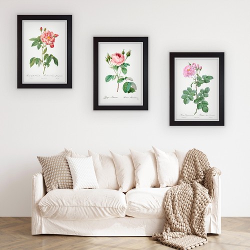Set vintage roses floral - of, 3